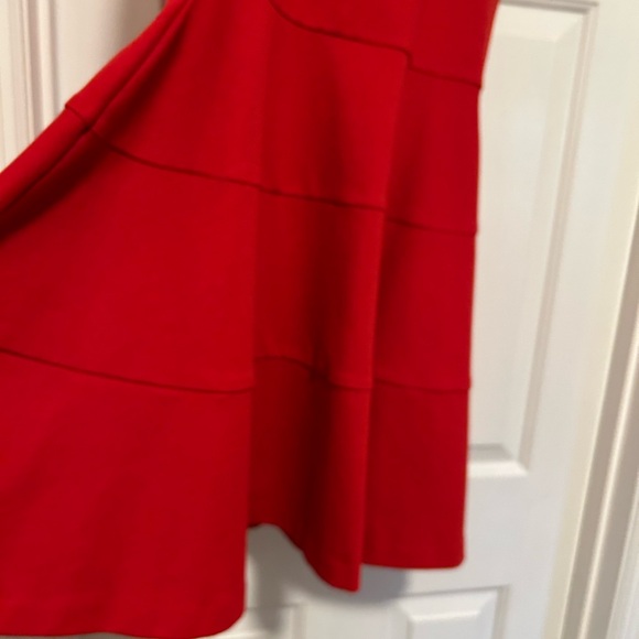 Banana Republic Red Fit and Flare Midi Dress - Picture 8 of 10